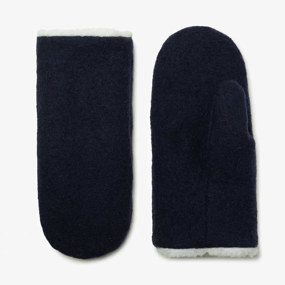 Cloth Mittens CLASSIC WOOL MITTENS - NAVY – Wildflower Clothing Inc.