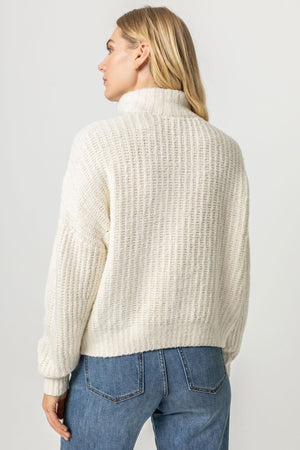 
            
                Load image into Gallery viewer, RIBBED HALF ZIP SWEATER
            
        