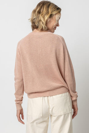 SADDLE SLEEVE PULLOVER SWEATER