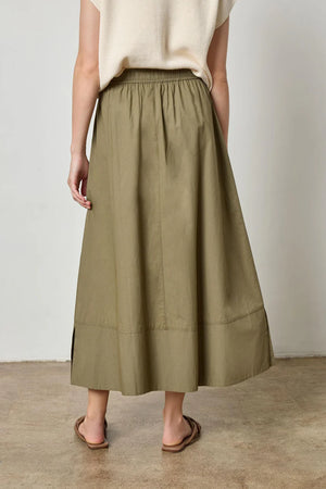 LONG POPLIN SKIRT