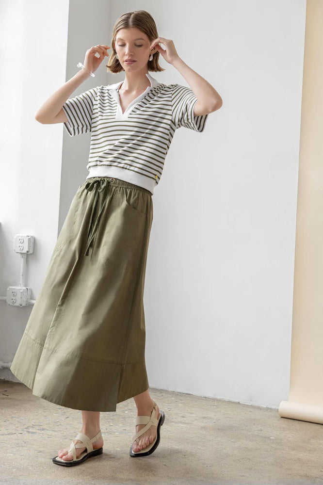 LONG POPLIN SKIRT