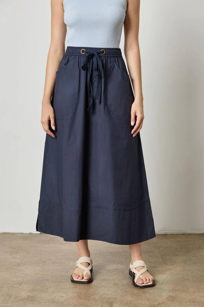 LONG POPLIN SKIRT