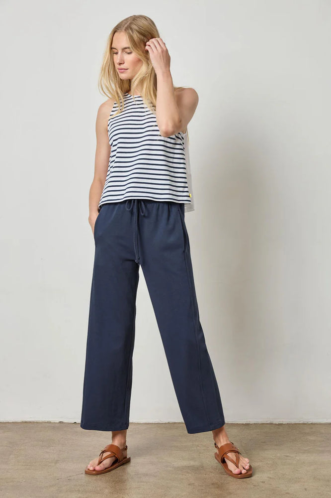 SEAMED WIDE LEG PANT