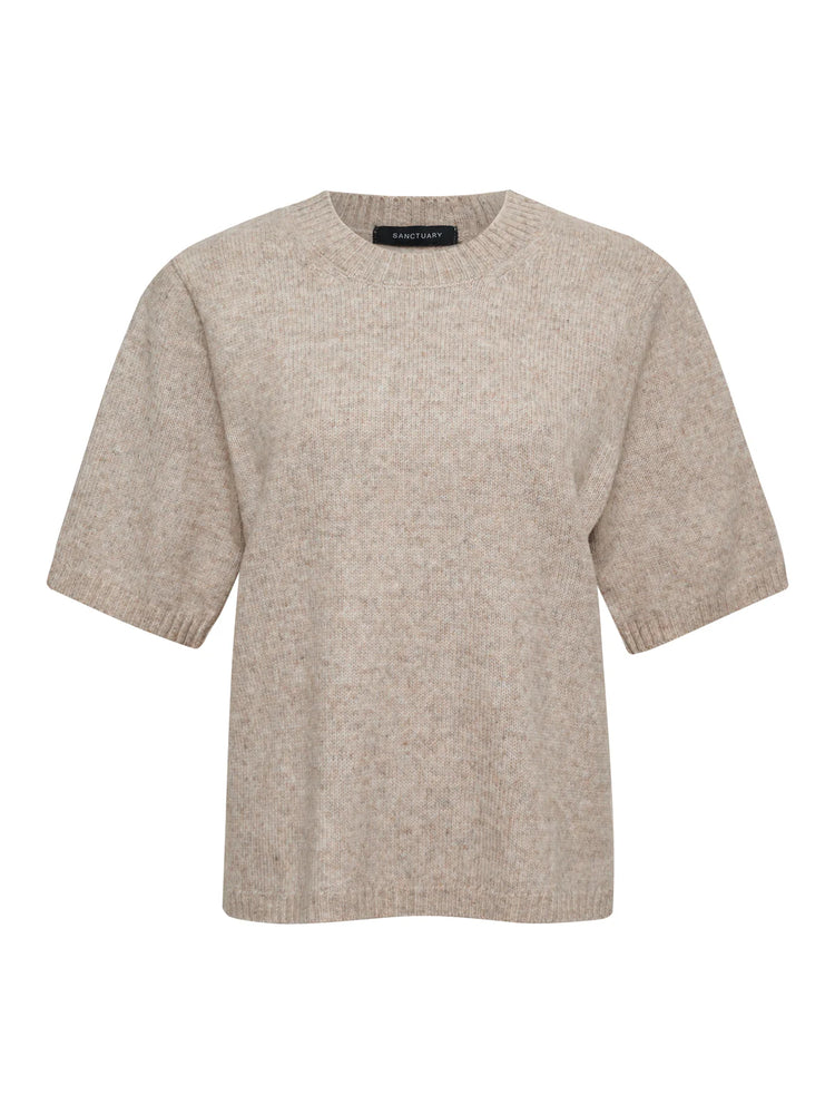 PERFECT SWEATER TEE - HEATHER PEARL