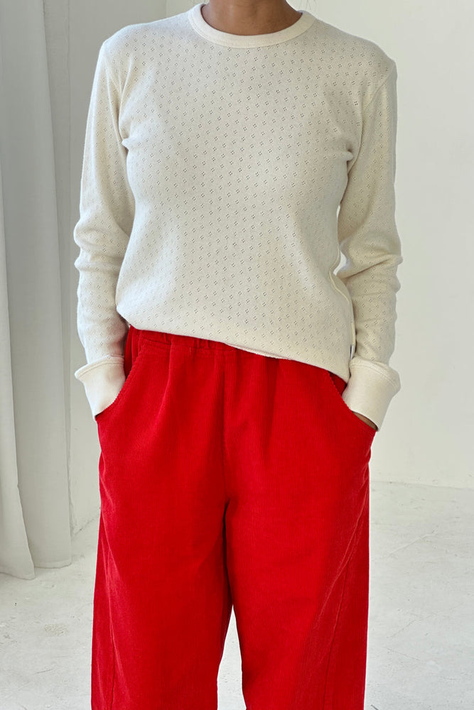 POINTELLE FUNDAMENTAL TEE - NATURAL