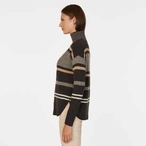 STRIPED MOCK WITH SHIRTAIL