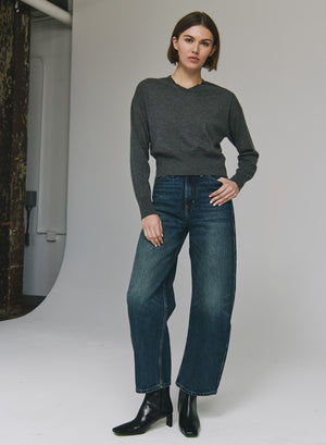 LONG SLEEVE HIGH V SWEATER