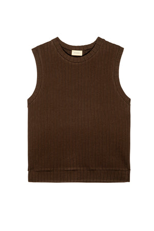 THE SWEATER RIB SHELL - ESPRESSO