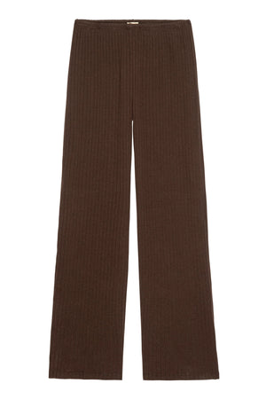 THE SWEATER RIB SIMPLE PANT - ESPRESSO