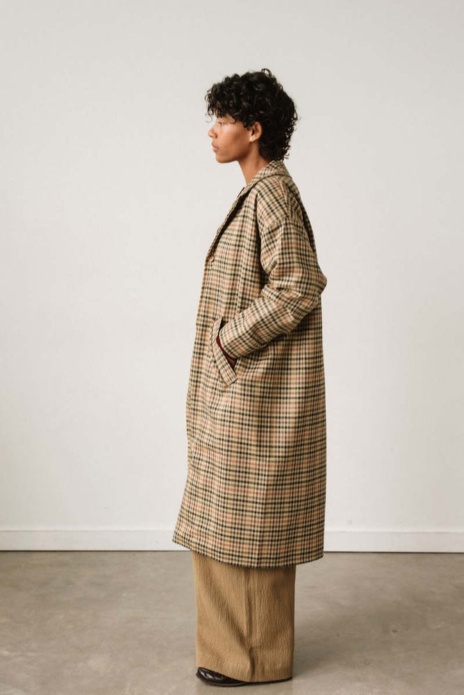 PLAID TRENCH