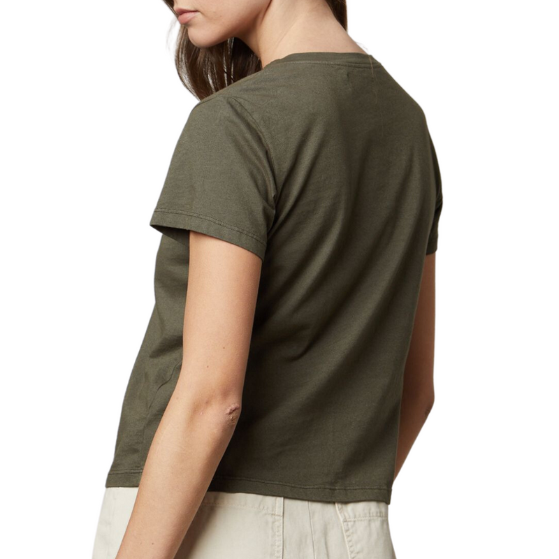 
            
                Load image into Gallery viewer, FRANKIE JERSEY SUEDE CREW NECK TEE
            
        