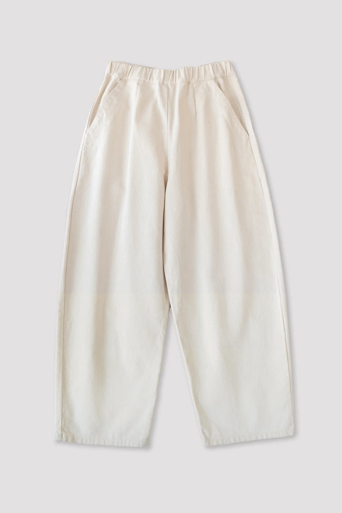 CREAM  BARREL PANT