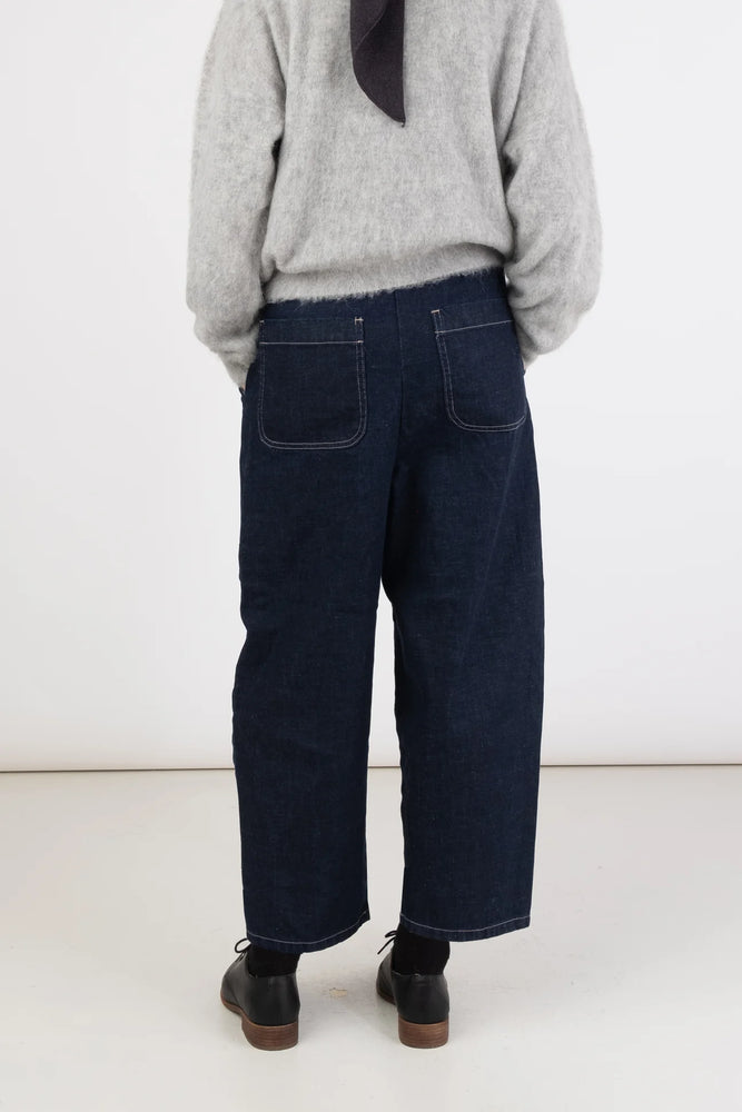 DARK INDIGO BARREL PANT