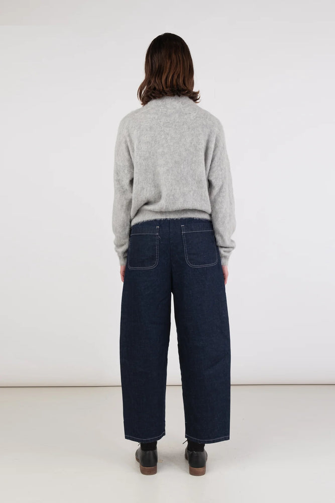 DARK INDIGO BARREL PANT