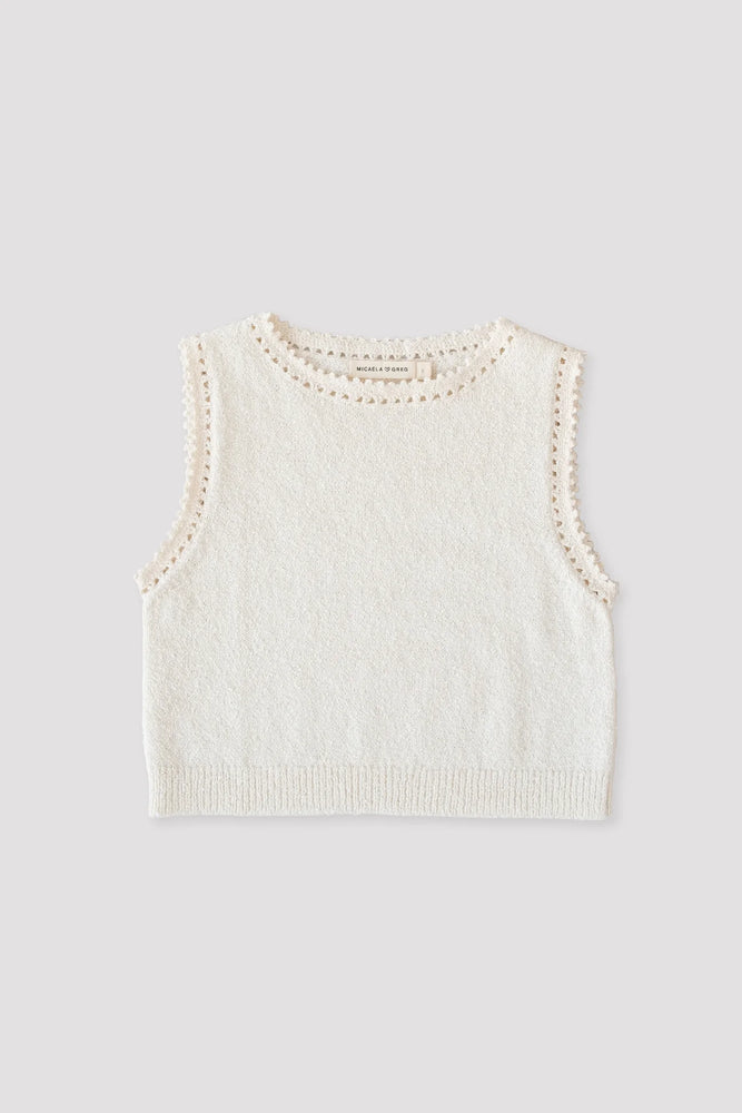 CREAM BOUCLE TANK