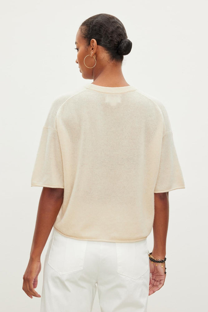 BLAKE CASHMERE SHORT SLEEVE SWEATER