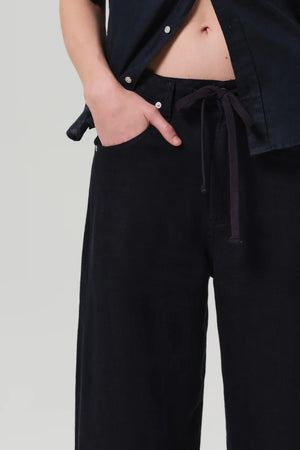BRYNN DRAWSTRING TROUSER - NAVY