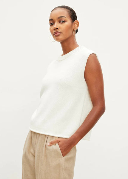 ASTER COTTON CASHMERE SLEEVELESS SWEATER – Wildflower Clothing Inc.