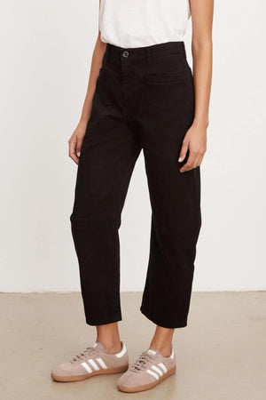 BRYLIE COTTON TWILL PANT - VINTAGE BLACK