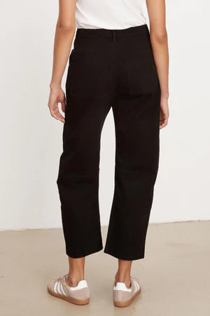 BRYLIE COTTON TWILL PANT - VINTAGE BLACK