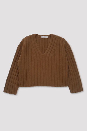 GOLDEN CROPPED RIB PULLOVER