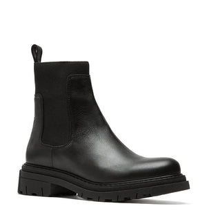 DARREN LEATHER BOOTIE - BLACK