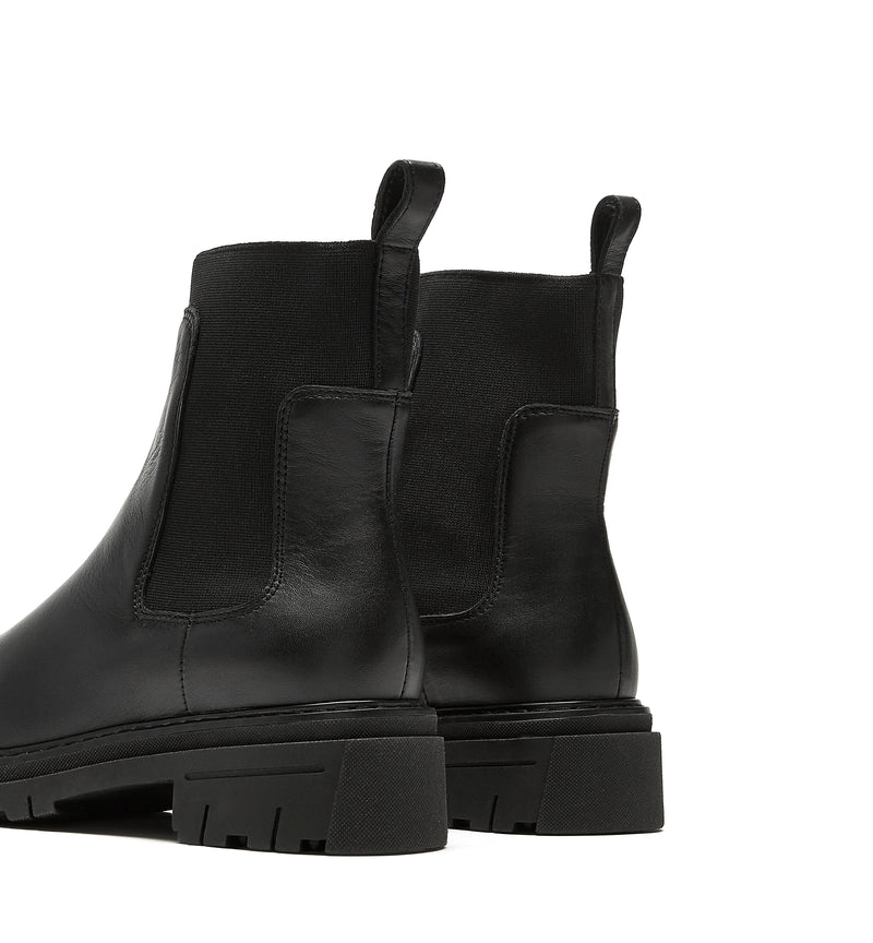 DARREN LEATHER BOOTIE - BLACK