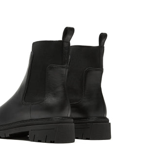DARREN LEATHER BOOTIE - BLACK