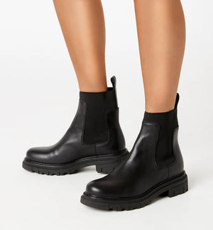 DARREN LEATHER BOOTIE - BLACK