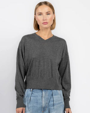 LONG SLEEVE HIGH V SWEATER