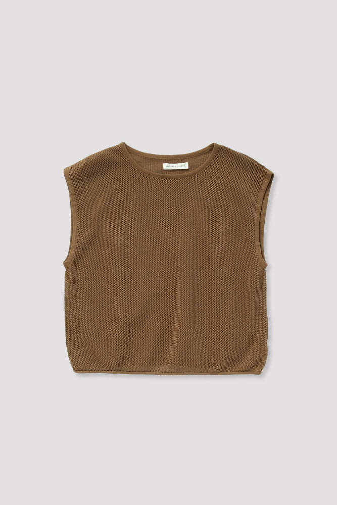 UMBER BLACK FINE MESH TANK