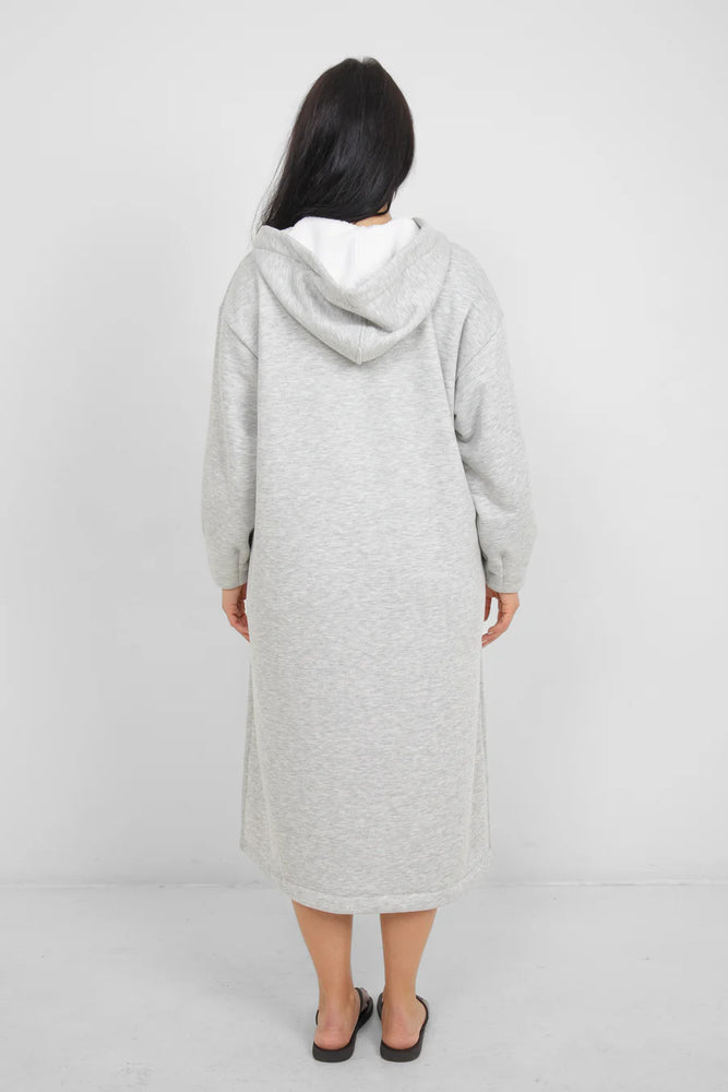 THE RAILS TERRY ZIP COVER UP WITH HOOD - GREY