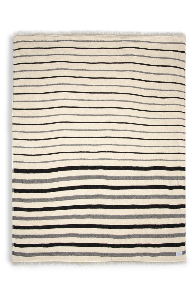 WINSLOW STRIPED LINEN FLEECE THROW