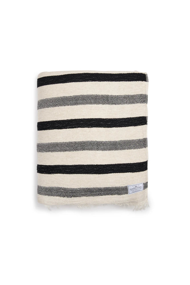 WINSLOW STRIPED LINEN FLEECE THROW
