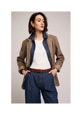 SAPPHIRA BLAZER - CHOCOLATE GLENCHECK