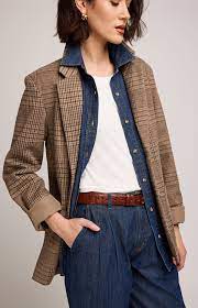 SAPPHIRA BLAZER - CHOCOLATE GLENCHECK