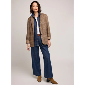 SAPPHIRA BLAZER - CHOCOLATE GLENCHECK