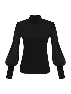 
            
                Load image into Gallery viewer, ON MY MIND MESH SLEEVE TOP
            
        