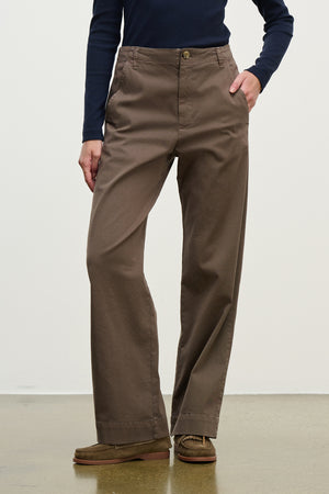 DEN STRETCH COTTON TWILL PANT - MALT