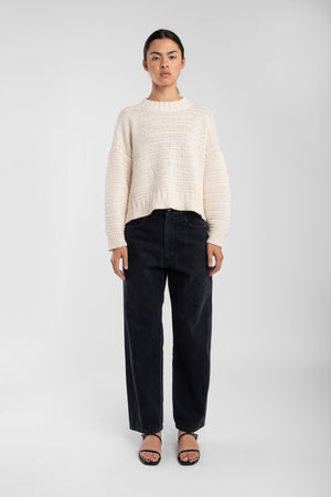 RIBBON SWEATER - IVORY