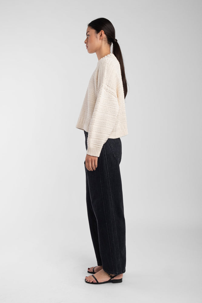 RIBBON SWEATER - IVORY