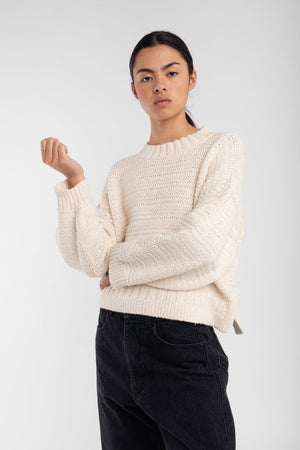 RIBBON SWEATER - IVORY
