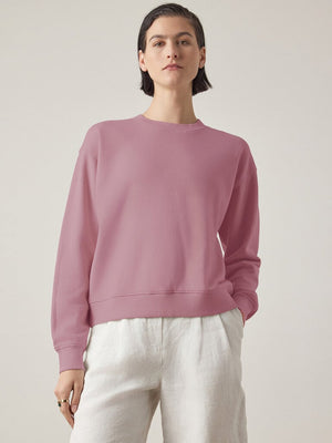 YNEZ ORGANIC FLEECE PULLOVER - ASTER PINK