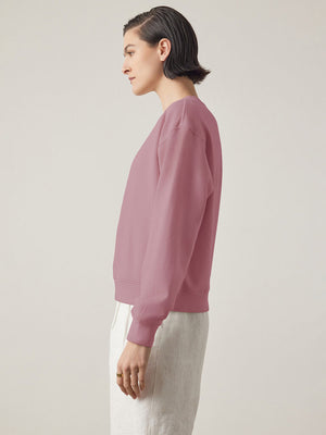 YNEZ ORGANIC FLEECE PULLOVER - ASTER PINK