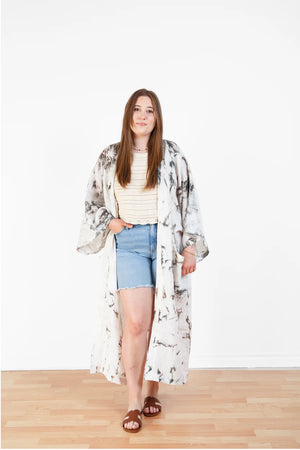 THE ECLIPSE | TIE DYED LINEN BELTED COVER-UP