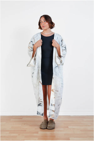 THE ECLIPSE | TIE DYED LINEN BELTED COVER-UP