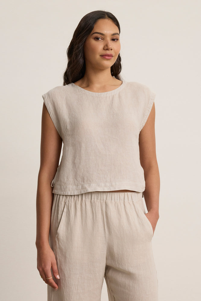 TAVIA LINEN TOP