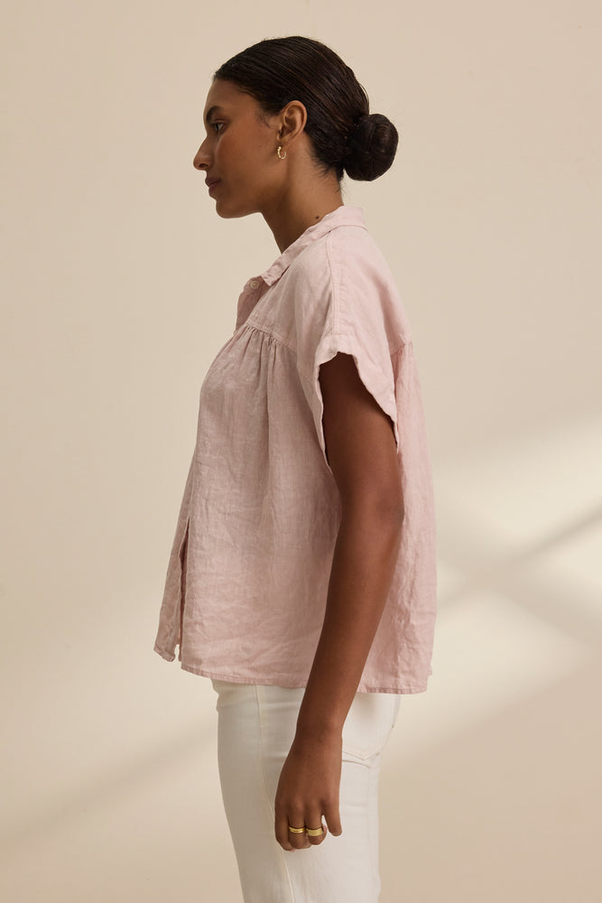 ARIA WOVEN LINEN TOP