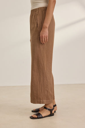 LOLA LINEN PANTS - BARK