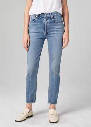 JOLENE HIGH RISE STRAIGHT IN DIMPLE